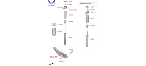 MOBIS REAR SHOCK ABSORBER FOR HYUNDAI SANTA FE TM 2018-20 MOBIS REAR SHOCK ABSORBER FOR HYUNDAI SANTA FE TM 2018-20