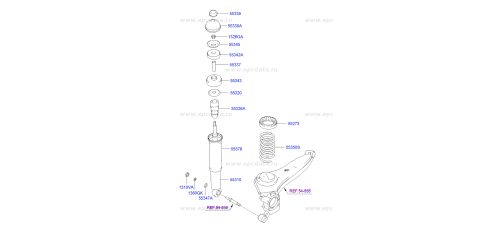 MOBIS REAR SHOCK ABSORBER FOR HYUNDAI SANTA FE 2000-05