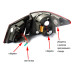 AUTOLAMP - INFINITI STYLE LED TAILLIGHTS CHEVROLET CRUZE 2011-13