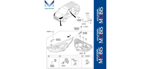 MOBIS PEREDNYE FARY DLY HYUNDAI TUCSON IX 2013-15Y MOBIS PEREDNYE FARY DLY HYUNDAI TUCSON IX 2013-15Y