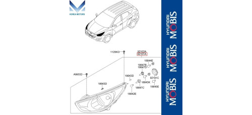 MOBIS PEREDNIE FARY DLY HYUNDAI TUCSON IX35 2009-13Y