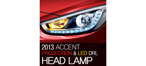 MOBIS LED DRL PROJECTOR HEADLIGHTS HYUNDAI ACCENT 2010-13