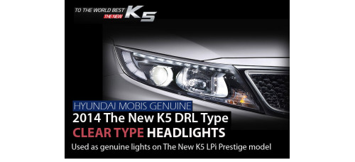 MOBIS LED DRL CLEAR TYPE HEADLIGHTS KIA NEW K5 OPTIMA 2013-14