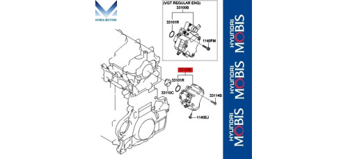MOBISTOPLIVNIY NASOS VYSOKOGO DAVLENIY DIESEL ENGINE D4EA 2004-10