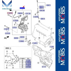 MOBIS COVER TIMING CHAIN OIL PUMP D4FB ENGINE HYUNDAI KIA 2012-20
