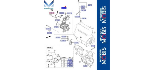 MOBIS COVER TIMING CHAIN OIL PUMP D4FB ENGINE HYUNDAI KIA 2012-20