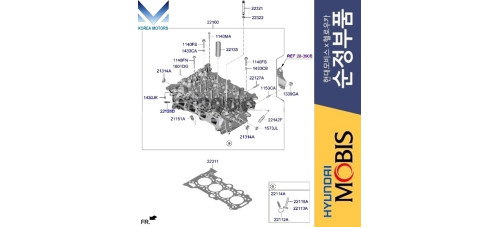 MOBIS HEAD CYLINDER PETROL ENGINE MPI G4FM HYUNDAI KIA 2017-23
