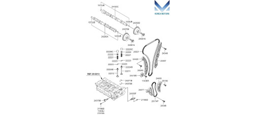 MOBIS TIMING CHAIN KIT OF ENGINE G4KD FOR KIA HYUNDAI 2009-17