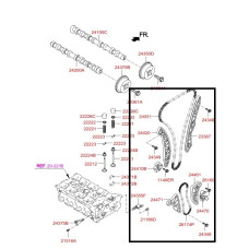 MOBIS TIMING CHAIN FULL COMPLETE G4KE ENGINES HYUNDAI KIA 2007-20