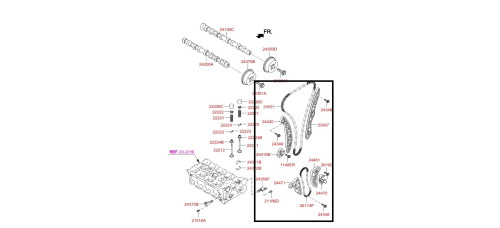 MOBIS TIMING CHAIN FULL COMPLETE G4KE ENGINES HYUNDAI KIA 2007-20