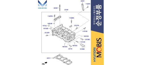 MOBIS HEAD ASSY-CYLINDER FOR KAPPA ENGINE G4LC HYUNDAI KIA 2014-23