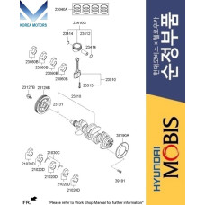 MOBIS CRANKSHAFT AND PISTON G4NE HYBRID ENGINE HYUNDAI KIA 2011-15