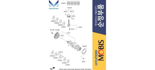 MOBIS CRANKSHAFT AND PISTON G4NE HYBRID ENGINE HYUNDAI KIA 2011-15
