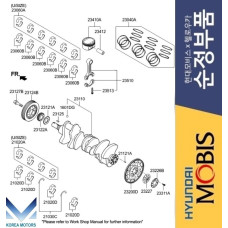 MOBIS CRANKSHAFT PISTON ENGINE G6DB HYUNDAI KIA VEHICLES 2006-10