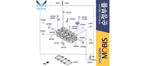 MOBIS HEAD ASSY-CYLINDER ENGINE D4FA / D4FB KIA HYUNDAI 2010-20