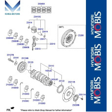MOBIS CRANKSHAFT AND PISTON ASSY KIT D4HA FOR HYUNDAI KIA 2009-20