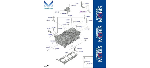MOBIS HEAD CYLINDER PETROL ENGINE T-GDI G4KR HYUNDAI KIA 2020-24