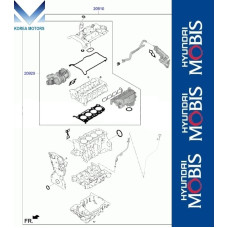 MOBIS GASKET ASSY ENGINE G4KR T-GDI HYUNDAI KIA VEHICLES 2020-24