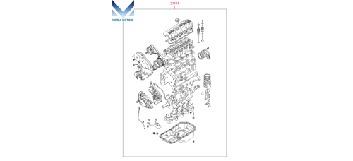 NEW ENGINE DIESEL D4BF COMPLETE FOR HYUNDAI VEHICLES 1991-01