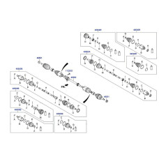MOBIS ZADNIY PRIVOD CV 4WD HYUNDAI SANTA FE 2006-09