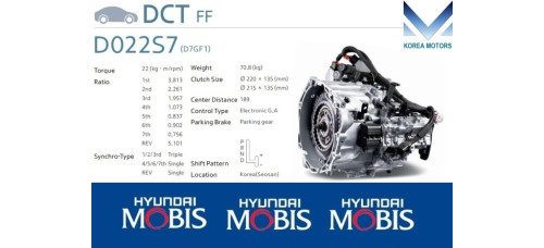 NEW TRANSMISSION D7GF1 DCT-7 ENGINE G4FJ G4FP HYUNDAI KIA 2015-24