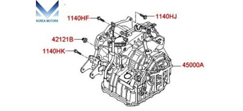 USED TRANSMISSION A4CF1 4-SPEED SET FOR HYUNDAI KIA 2008-12