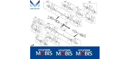 43-495 DRIVE SHAFT FRONT HYUNDAI TUCSON NX4 2020-23