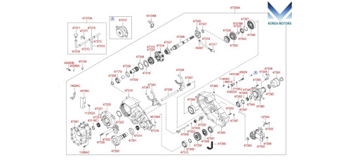 NEW TRANSFER CASE ASSY-MT 4WD SET HYUNDAI STAREX H-1 1997-07