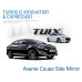 TUIX SIDE MIRROR SET FOR HYUNDAI AVANTE / ELANTRA COUPE 2013-15 TUIX SIDE MIRROR SET FOR HYUNDAI AVANTE / ELANTRA COUPE 2013-15