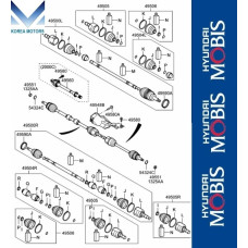 MOBIS ПЕРЕДНИЙ ВАЛ ШРУС В сБОРЕ HYUNDAI SONATA YF 2009-14 MOBIS ПЕРЕДНИЙ ВАЛ ШРУС В сБОРЕ HYUNDAI SONATA YF 2009-14